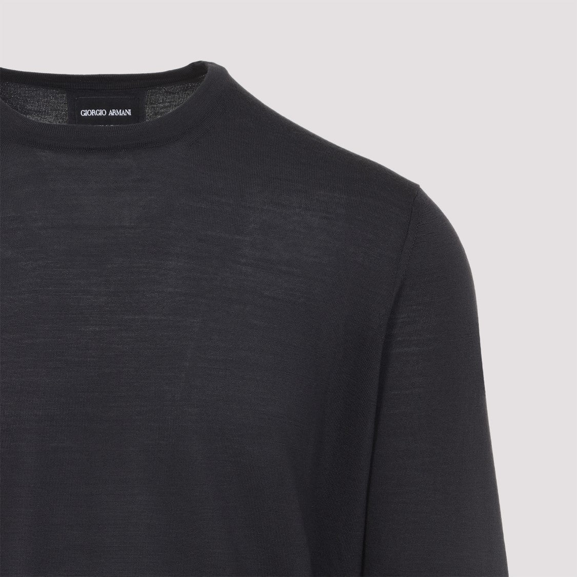 Giorgio Armani Crew Neck Sweater In Virgin Wool