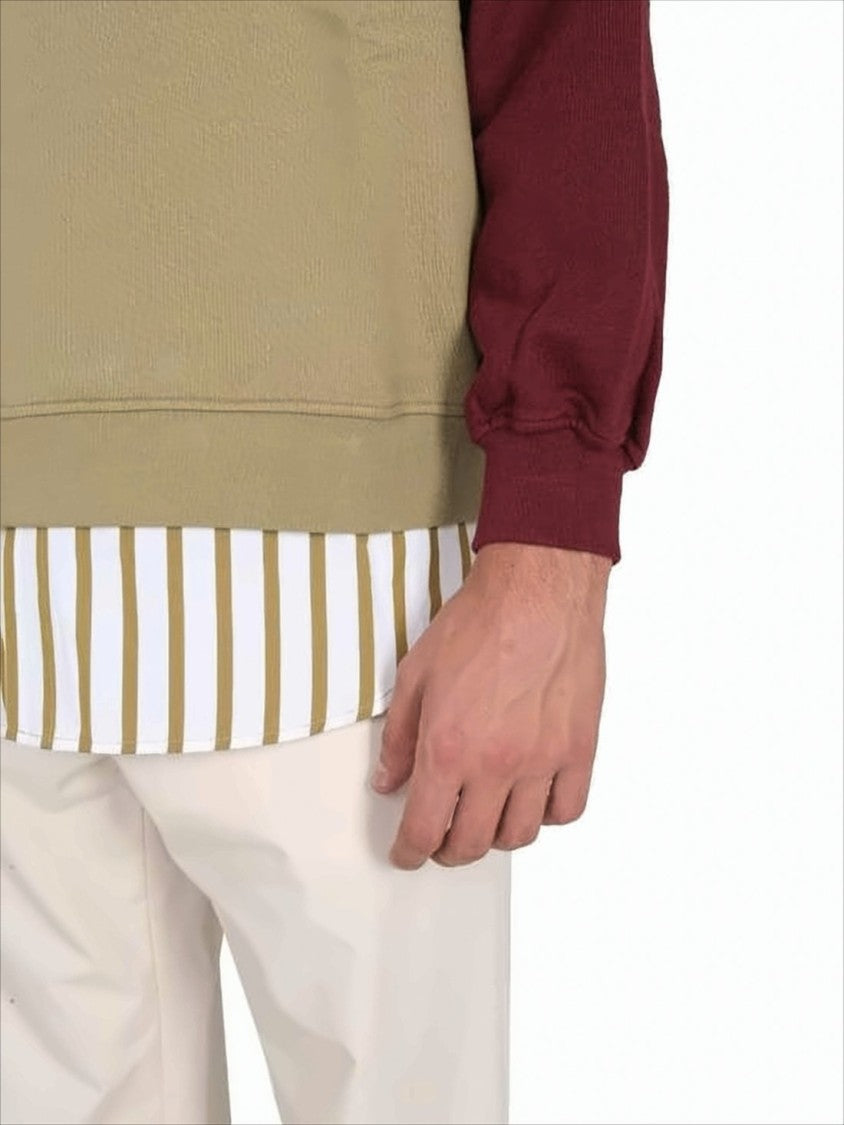 Sunnei Relaxed Fit Color-Block Hoodie With Layered Detail