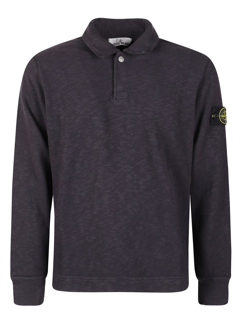 Stone Island Long-Sleeved Polo Shirt With Classic Collar
