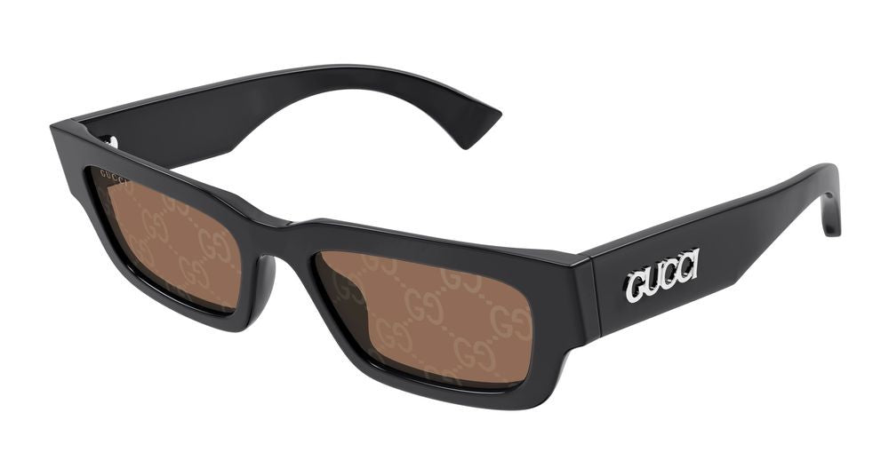 Gucci Metallic Logo Detail Rectangular Sunglasses