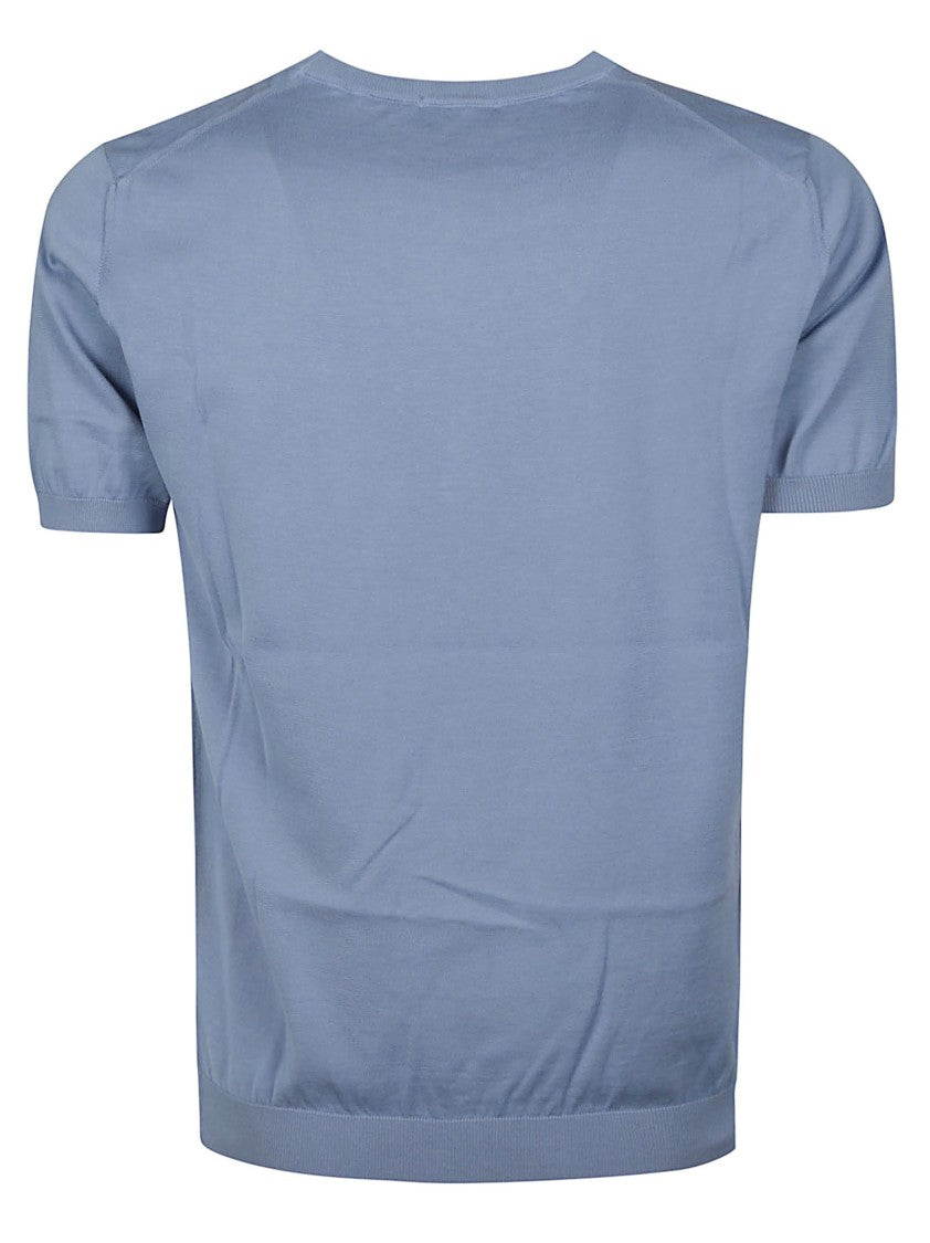 Drumohr Cotton Crewneck Short-Sleeve T-Shirt