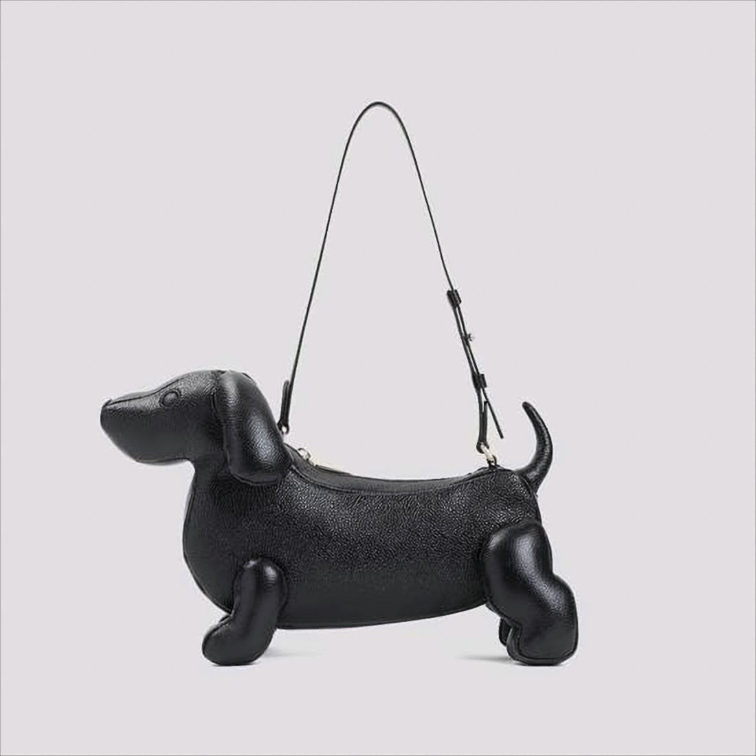 Thom Browne Dachshund-Shaped Black Calf Leather Tote Bag