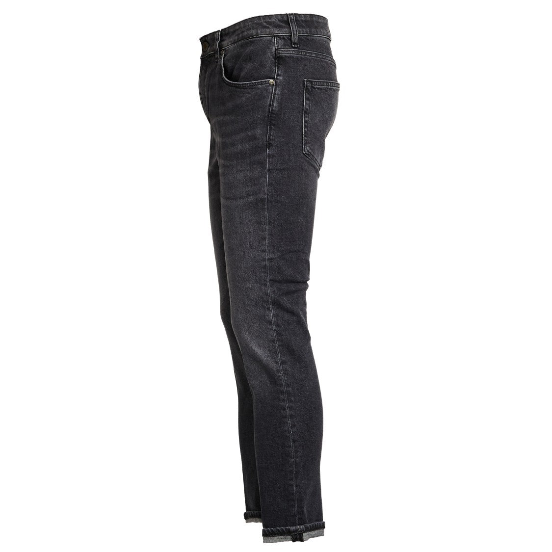 Pt Regular Fit Stretch Black Denim Jeans With Contrast Stitching