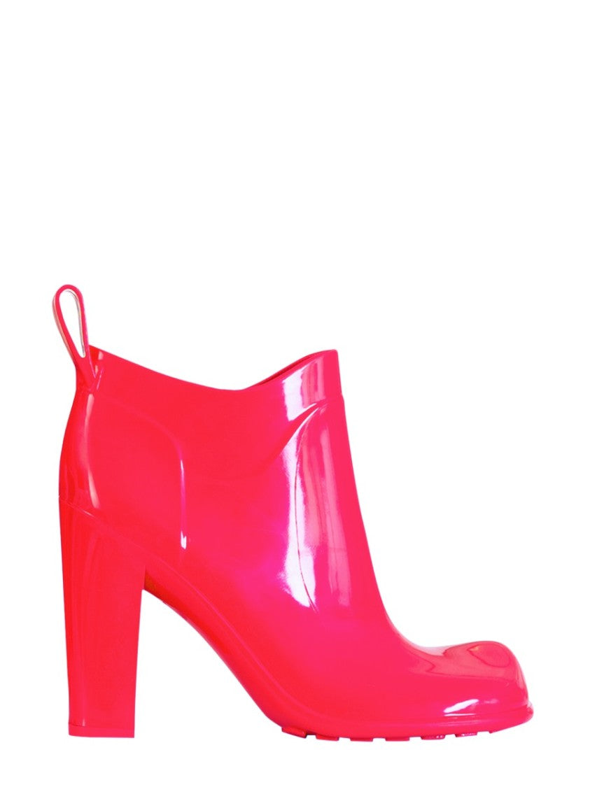 Bottega Veneta Pink Shine Boot With Notched Rubber Sole