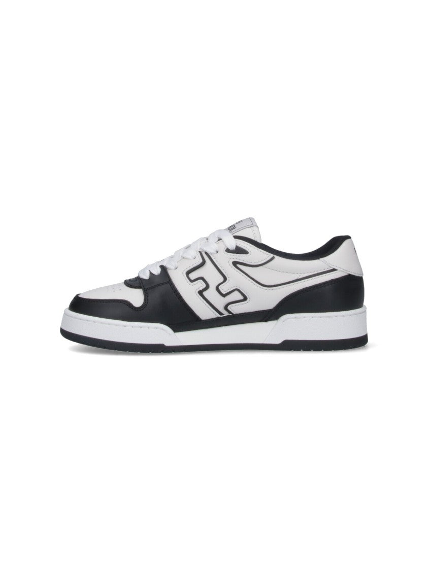 Fendi "Match" Low-Top Sneakers – White
