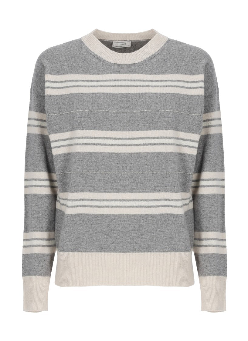 Peserico Color-Contrast Striped Knitwear With Lurex Detail