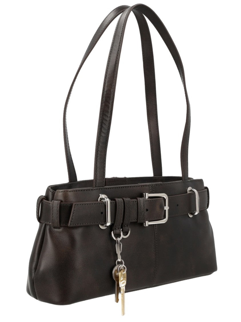 Osoi Rectangular Mini Handbag With Decorative Belt Detail