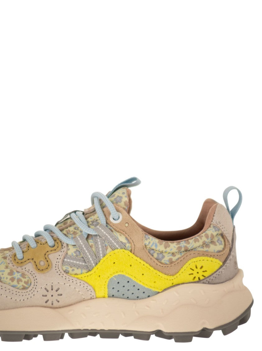 Flower Mountain Yamano 3 - Sneakers In Suede And Technical Fabric