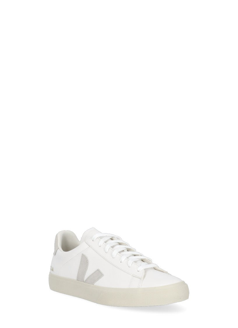 Veja White Campo Suede Leather Sneakers