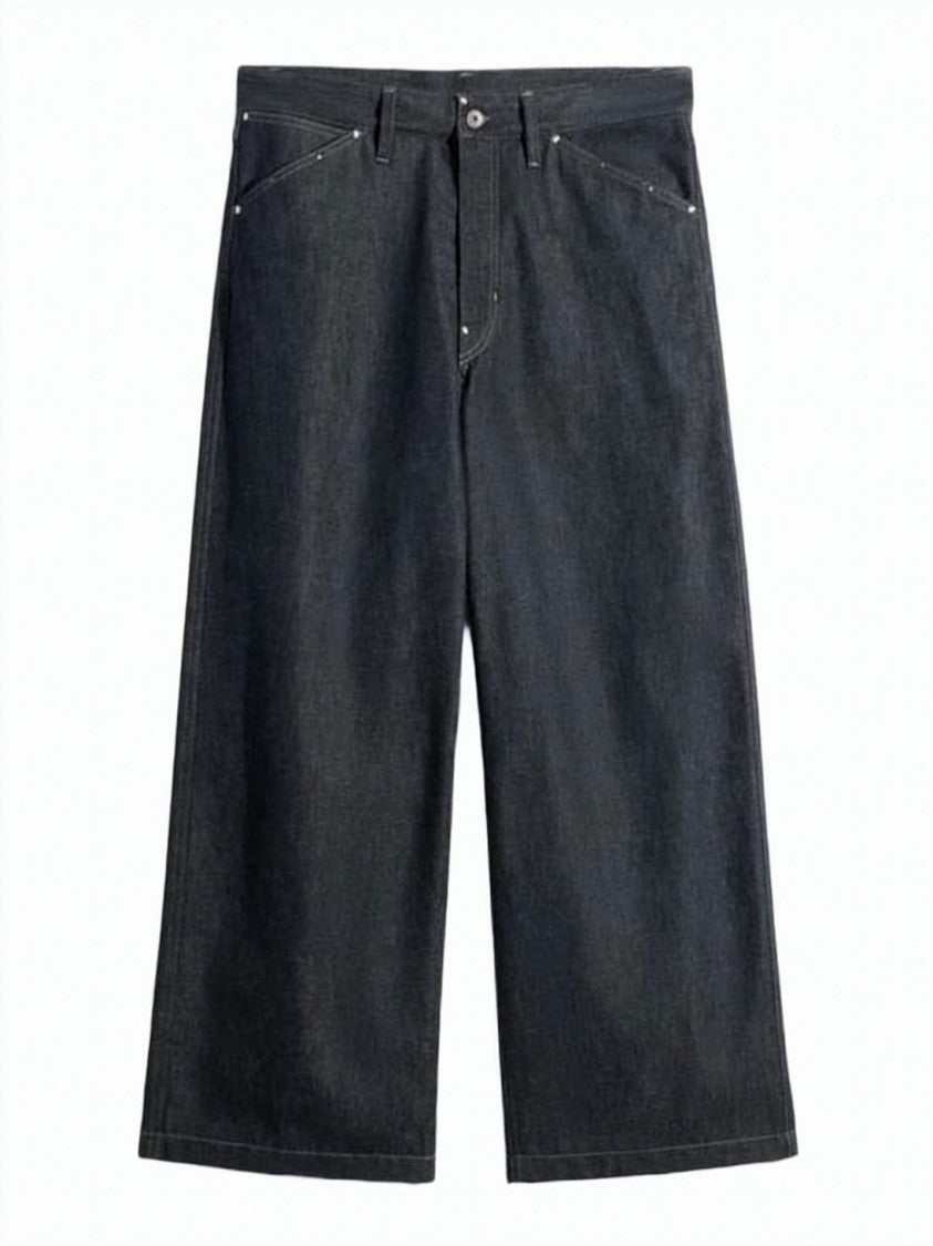 Lemaire Wide-Leg Pants With Stud Detailing And Classic Five-Pocket Design