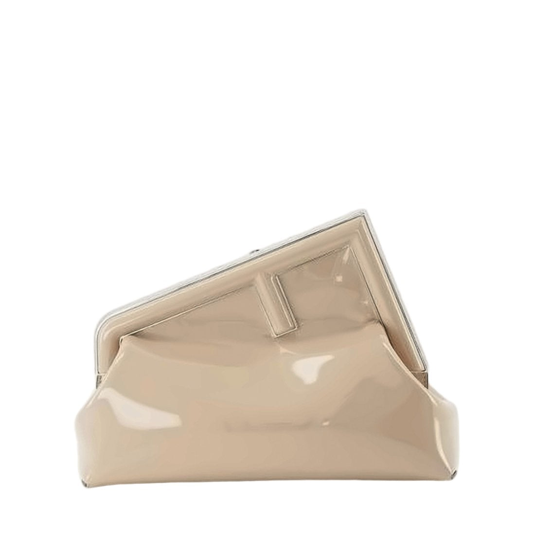 Fendi Structured Calf Leather Shoulder Bag