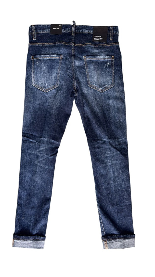 Dsquared2 Slim Tapered Distressed Denim Jeans