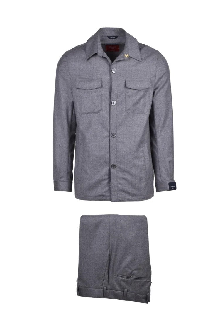 Tombolini Tailored Grey Virgin Wool Suit