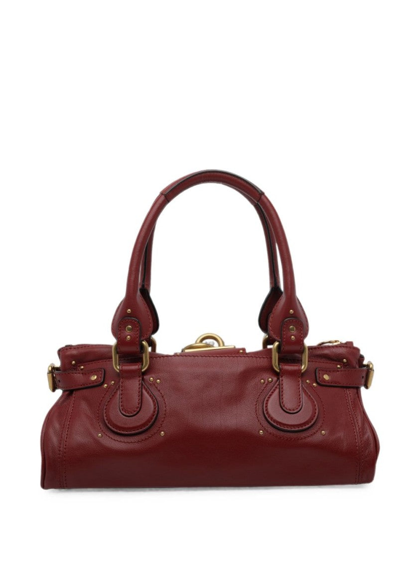 Chloé Black Buffalo Leather Oversized Lock Tote Bag