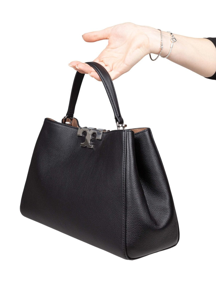 Tory Burch Black Eleanor Satchel Leather Bag