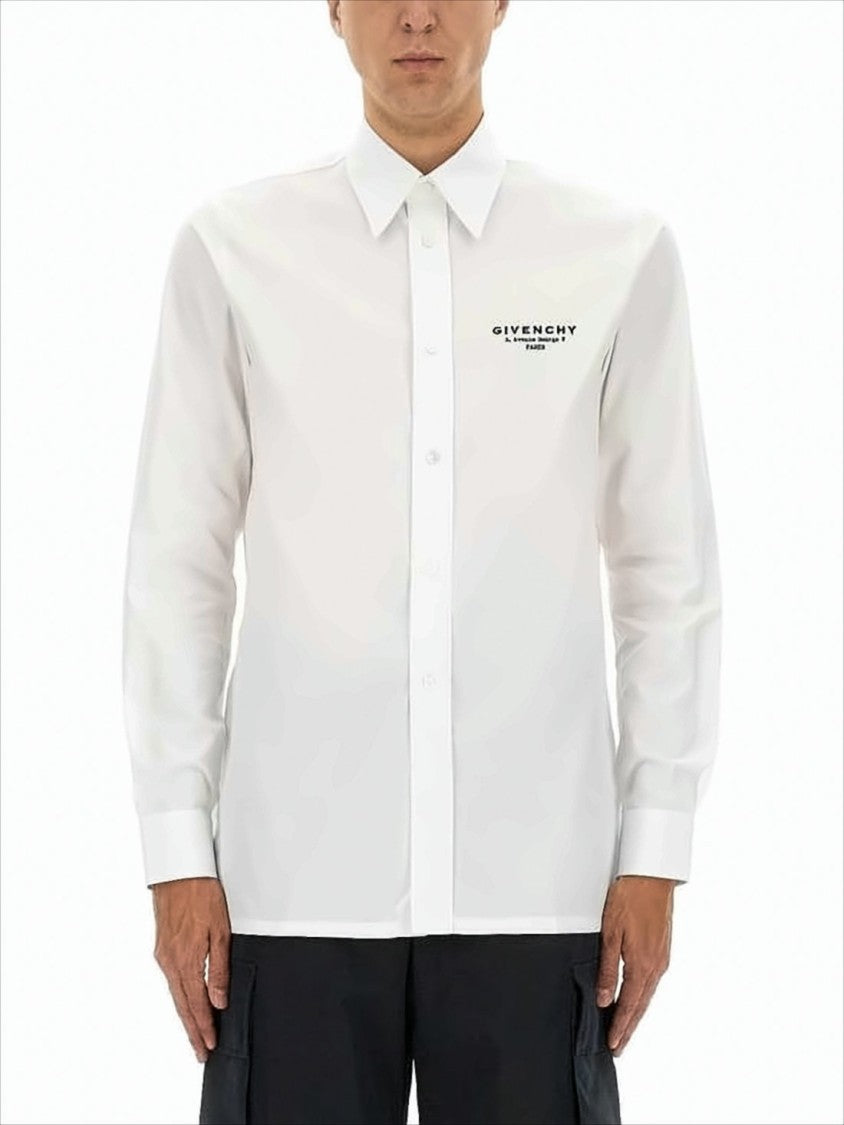 Givenchy Long-Sleeve Button-Down Shirt With Subtle Logo Detail