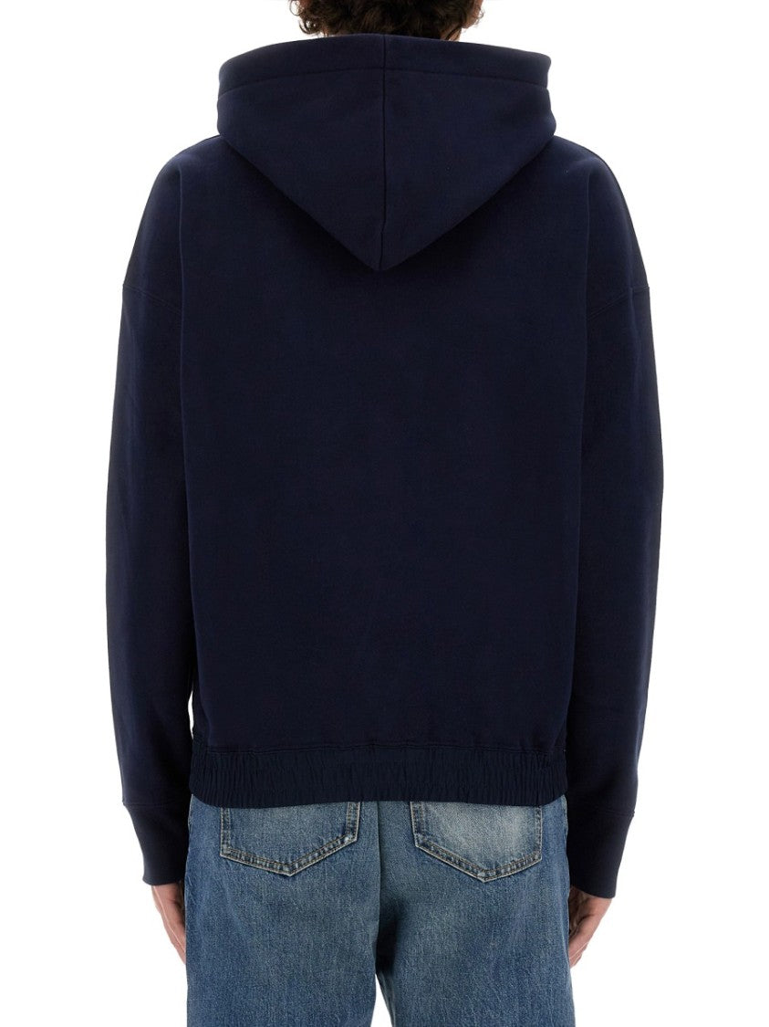 Saint Laurent Relaxed Fit Deep Navy Hoodie