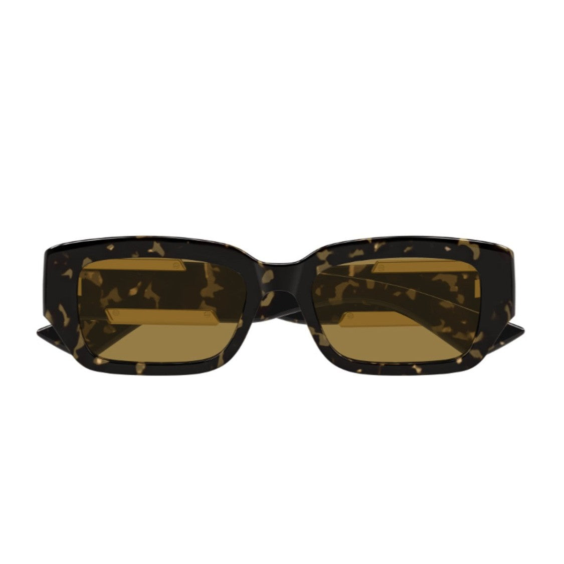 Bottega Veneta Havana Bv1406s Ribbon Bio-Injected Rectangular Sunglasses