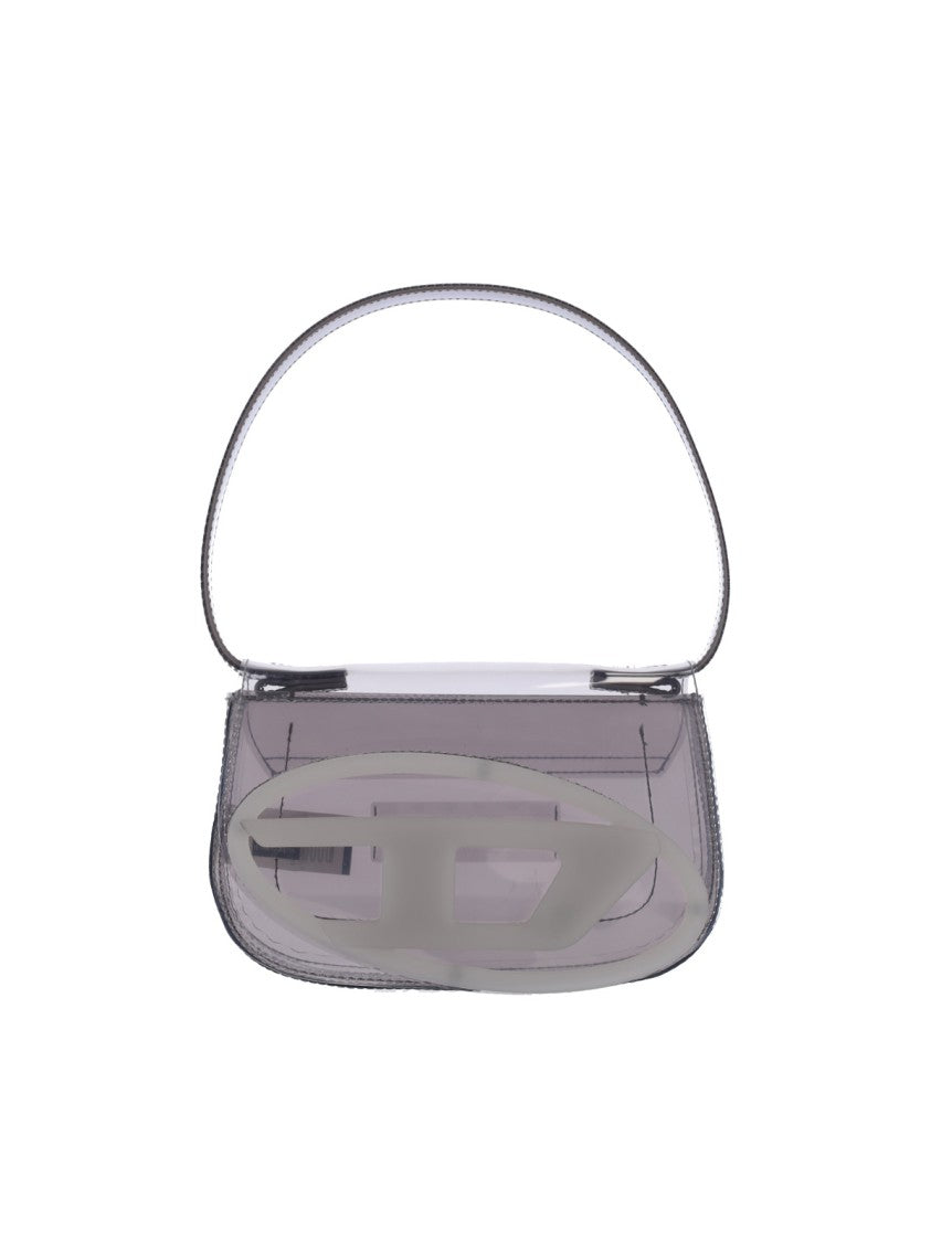 Diesel Transparent Rubber Shoulder Bag With Oval Logo
