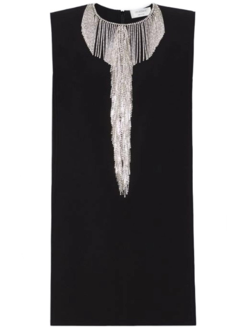 Sportmax Black Sequin Sleeveless Mini Dress