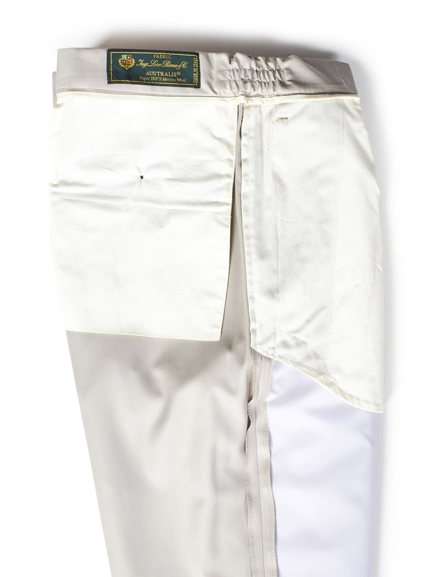 Franzese Collection Tailored Beige Trousers In High-Quality Loro Piana Fabric