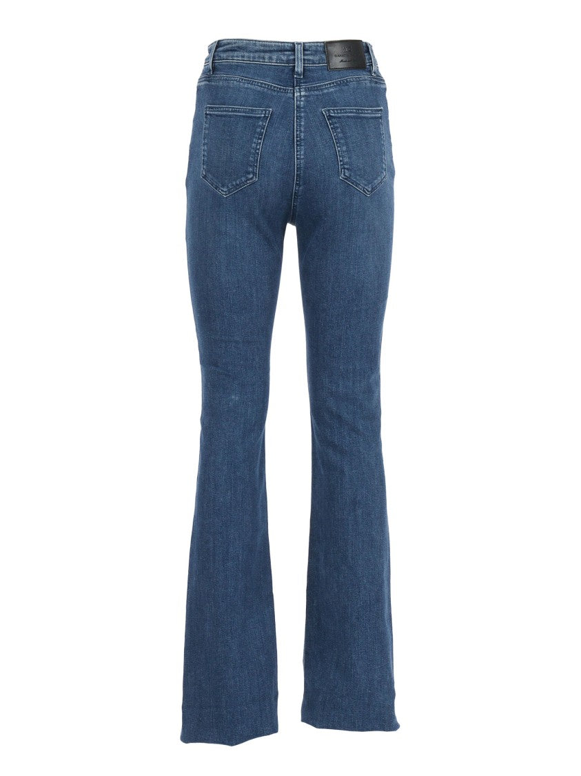 Elisabetta Franchi Distinctive Back Pocket Fitted Flared Jeans