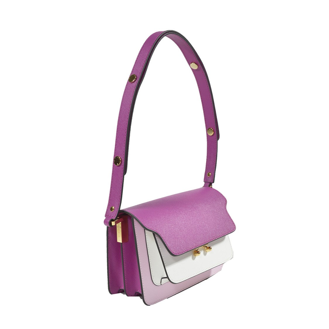 Marni Trunk Shoulder Bag In Multicolor Leather