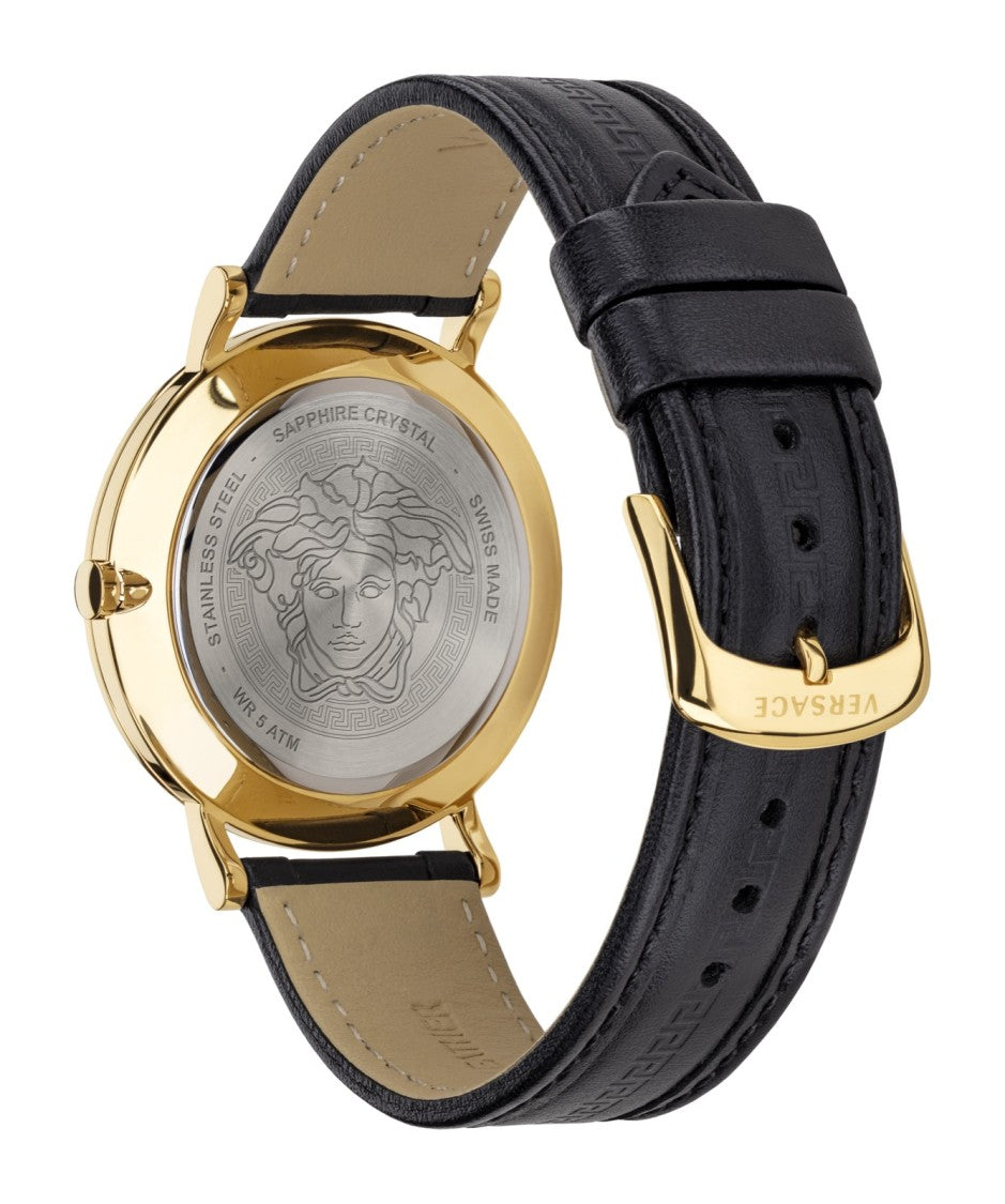 Versace 40Mm Gold-Tone Stainless Steel Watch With Medusa Embossing