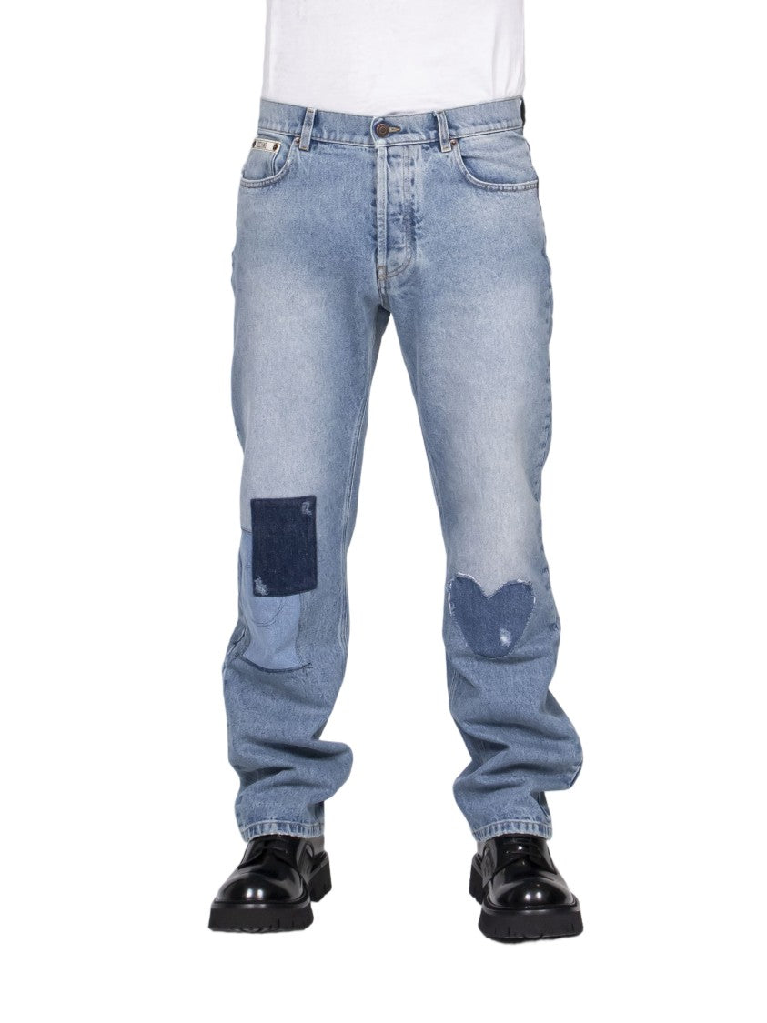 Moschino Relaxed Fit Patchwork Denim Jeans