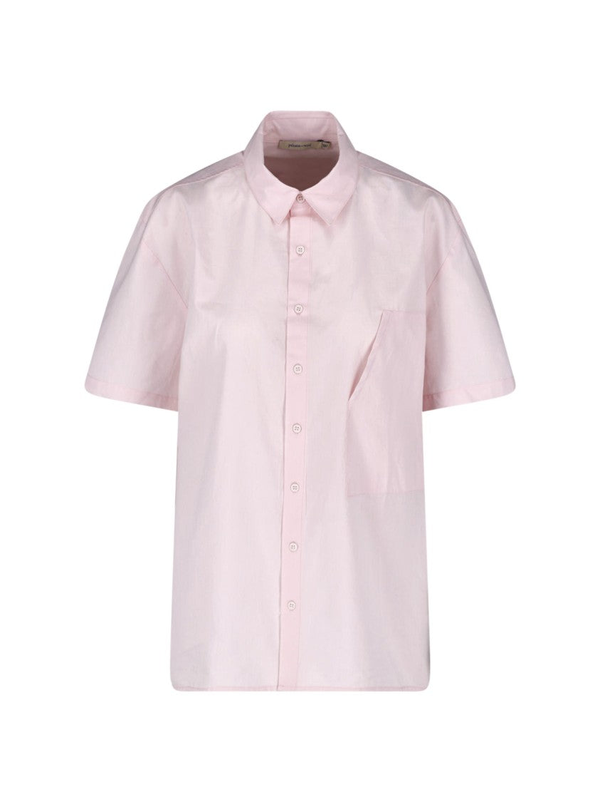 Paloma Wool Short-Sleeved Light Pink Shirt