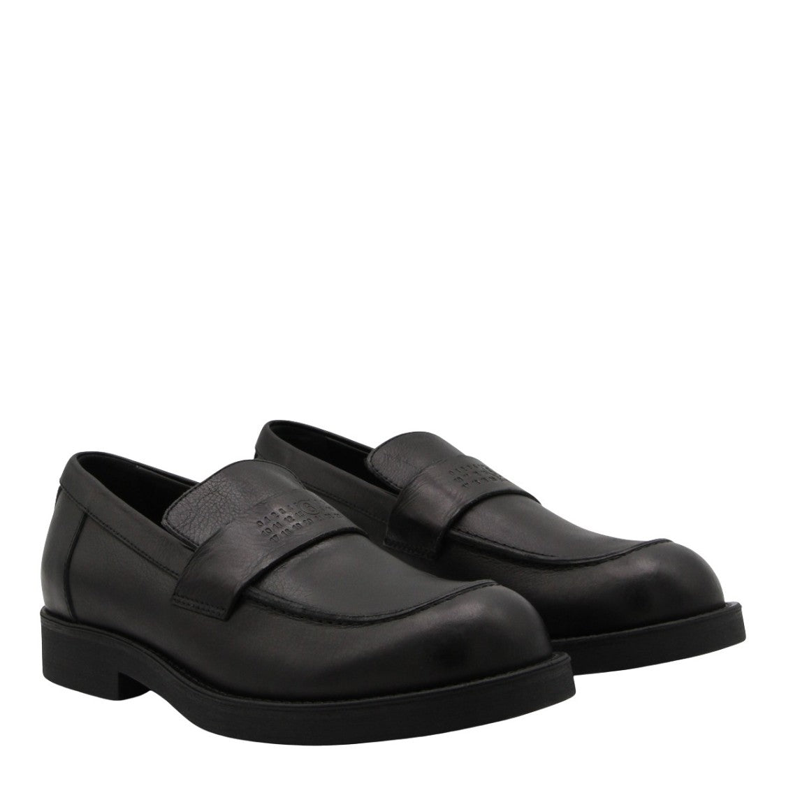 Mm6 By Maison Margiela Sleek Leather Flat Shoes With Subtle Branding
