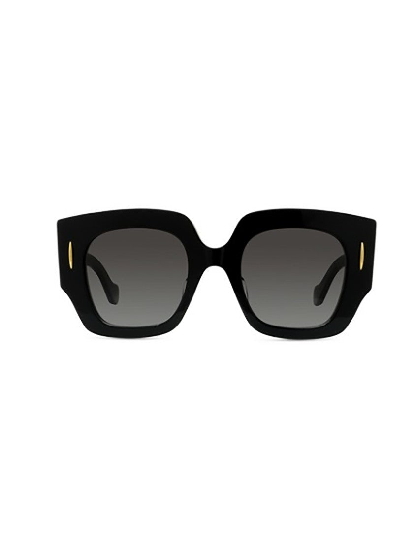 Loewe Black Lw40129u Rectangular Gold Sunglasses