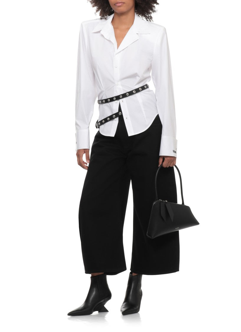 The Attico White Removable Pad Cotton Shirt