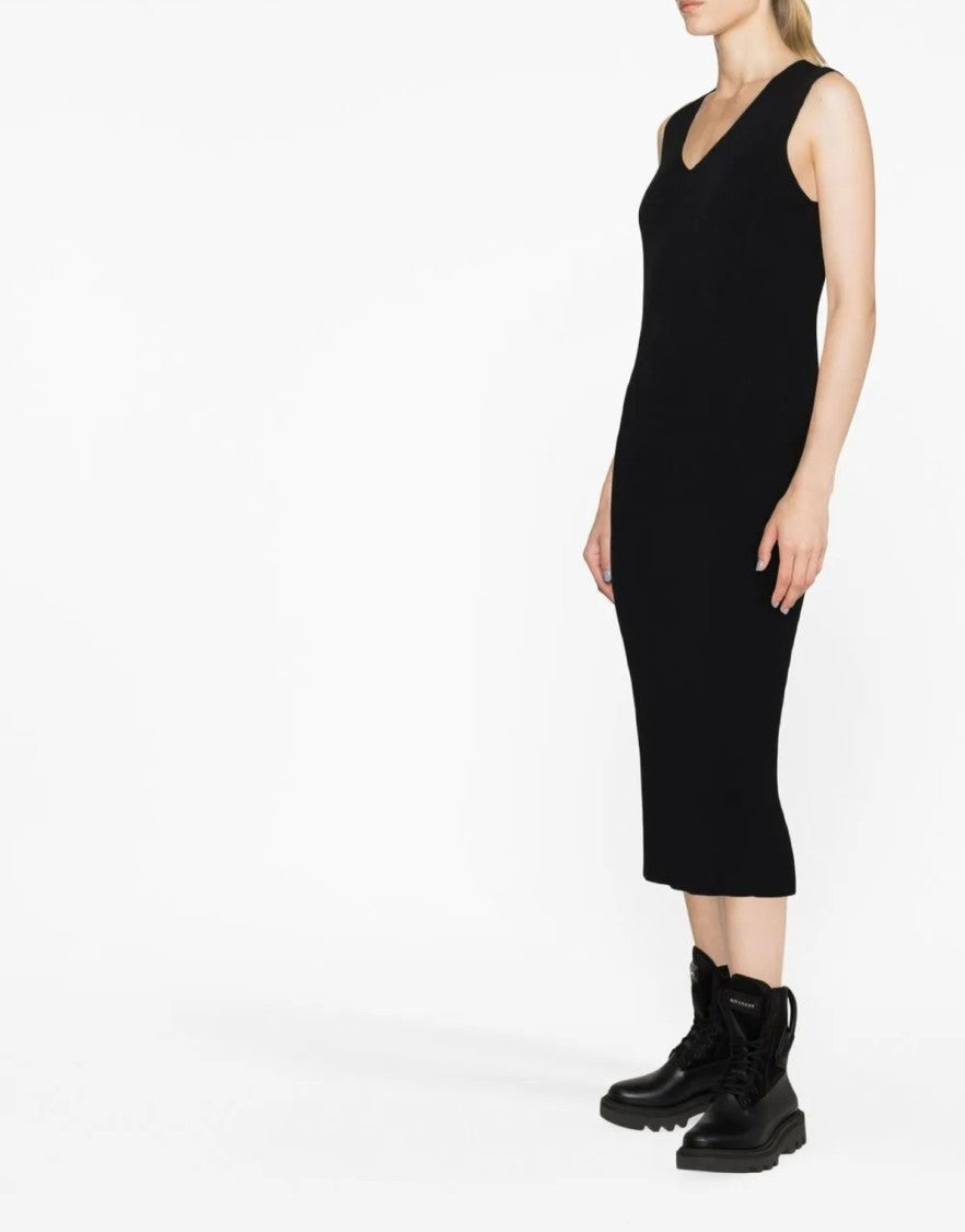 Moncler Knit Logo Midi Dress
