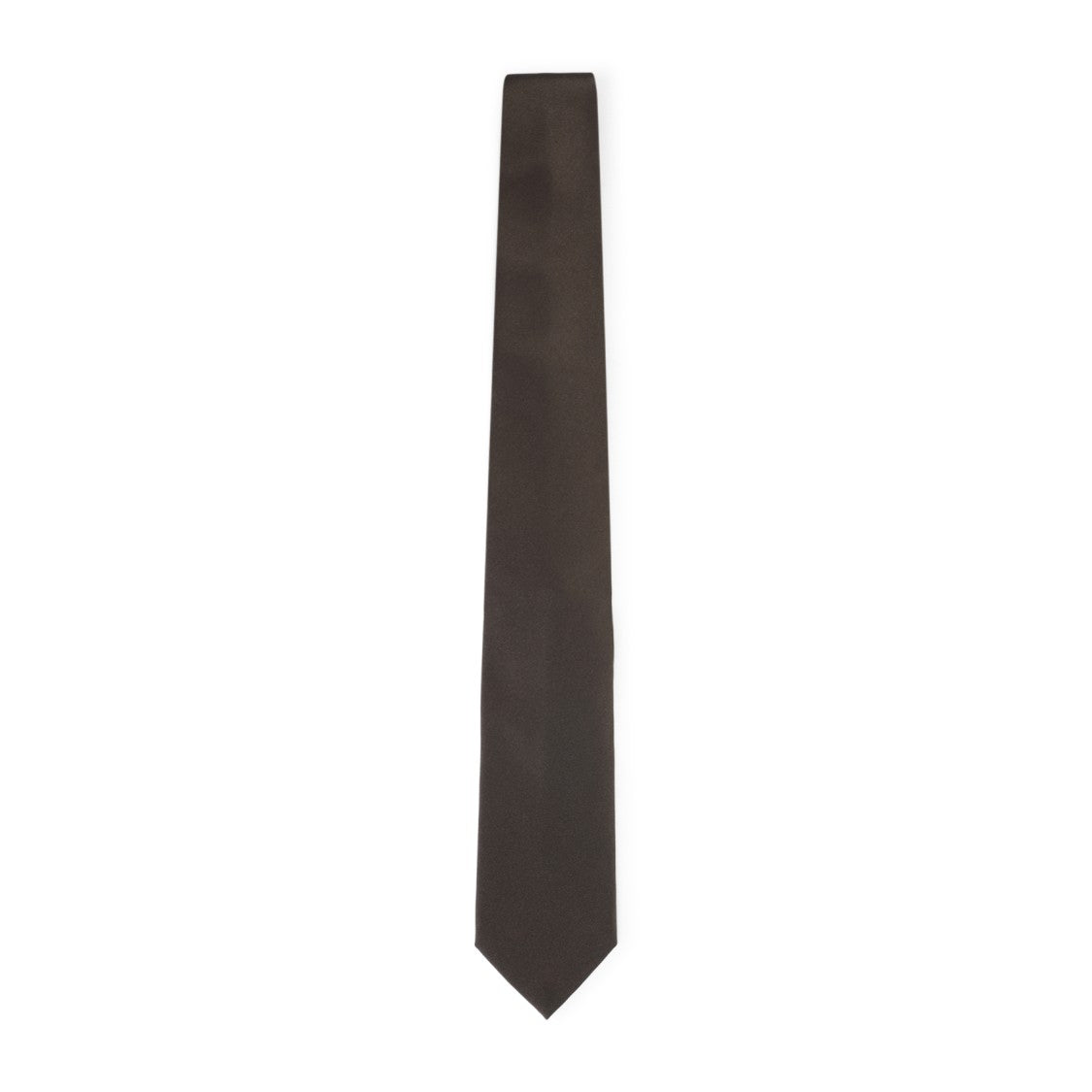 Tom Ford Brown Mulberry Silk Tie With Classic Pointed Tip