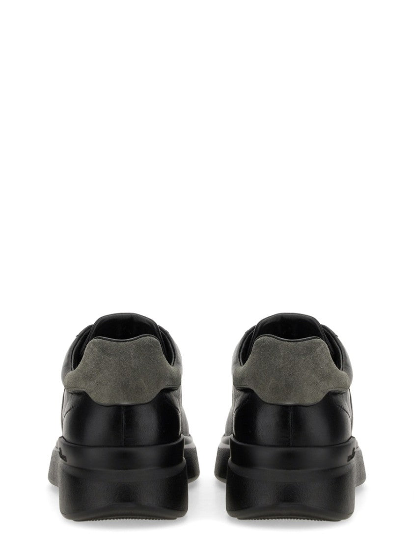 Hogan H580 Suede Heel Tab Leather Low-Top Sneakers