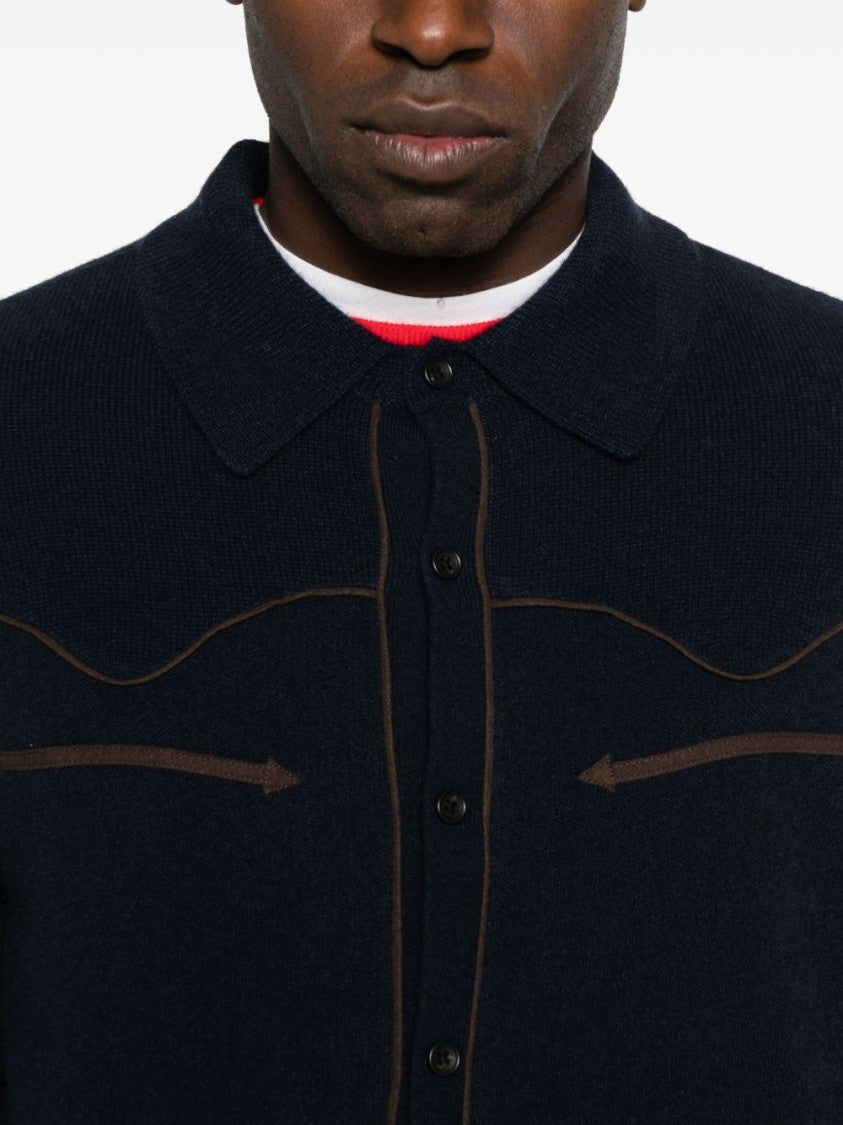 Guest In Residence Relaxed-Fit Long-Sleeve Cashmere Shirt With Subtle Piping