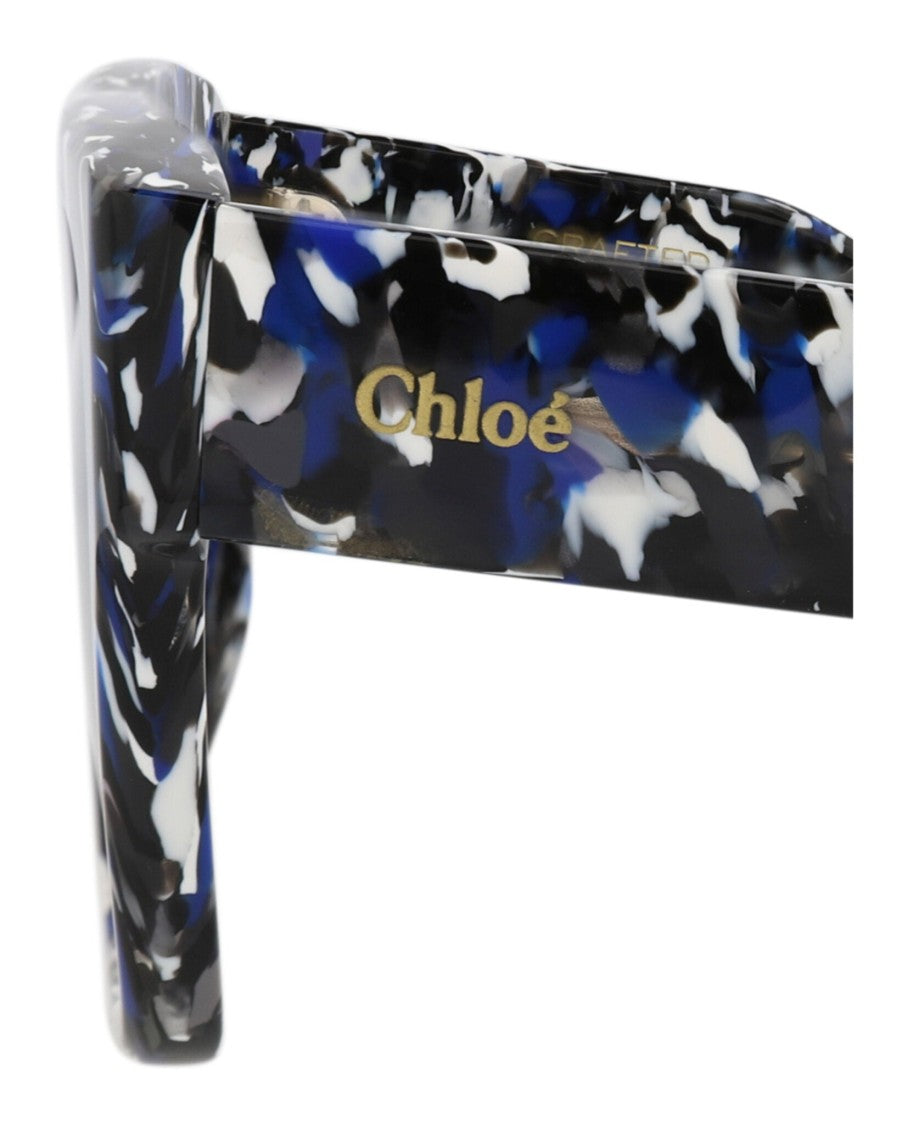 Chloé Square-Frame Recycled Acetate Sunglasses With Saddle Nose Bridge