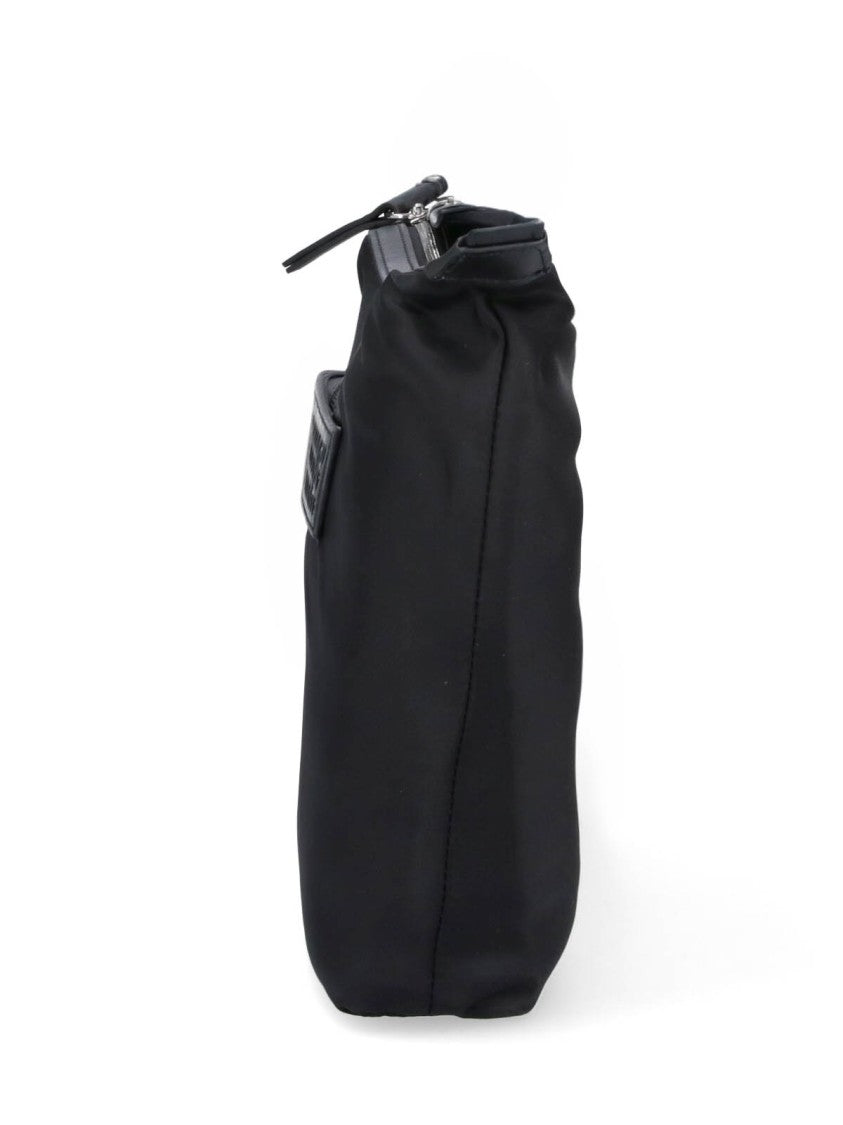 Mm6 By Maison Margiela Black Minimalist Rectangular Zip Crossbody Bag