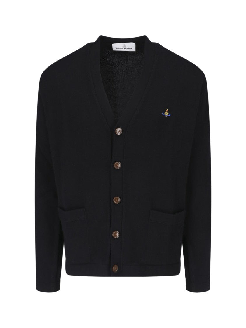 Vivienne Westwood Black Alex Cotton-Cashmere Cardigan