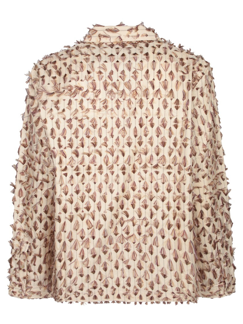Séfr Beige Cotton Poplin Shirt
