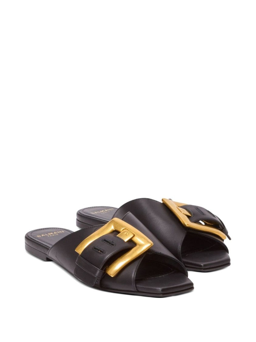 Balmain Black Silk And Nylon Strappy Sandals