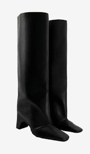 Coperni Knee-High Black Boots With Sculptural Heel