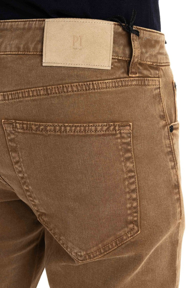 Pt Denim 5-Pocket Color Tapered Fit Trousers