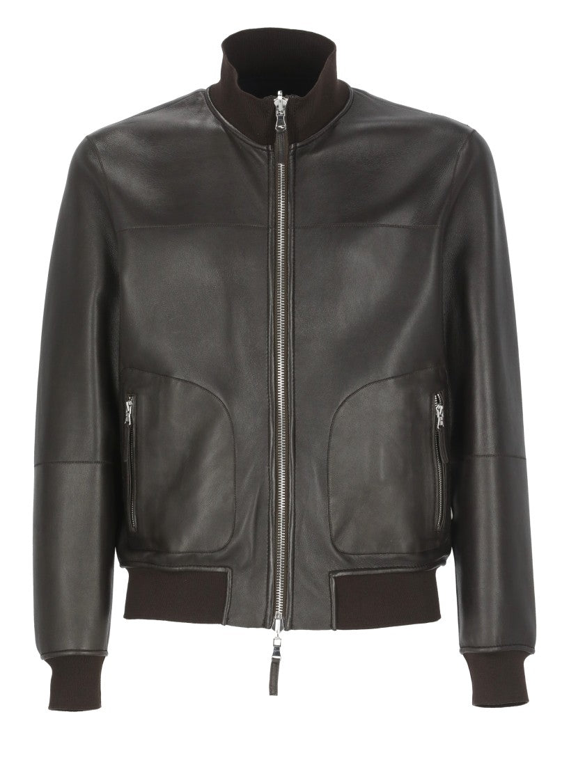 The Jack Leathers Brown Cash Reversible Leather Jacket