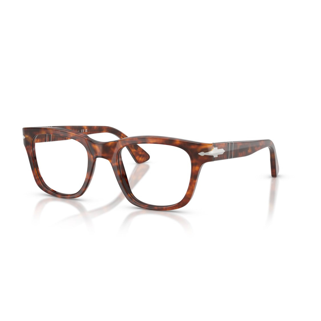 Persol 0Po3389v Oversized Square Frame Tortoiseshell Eyeglasses