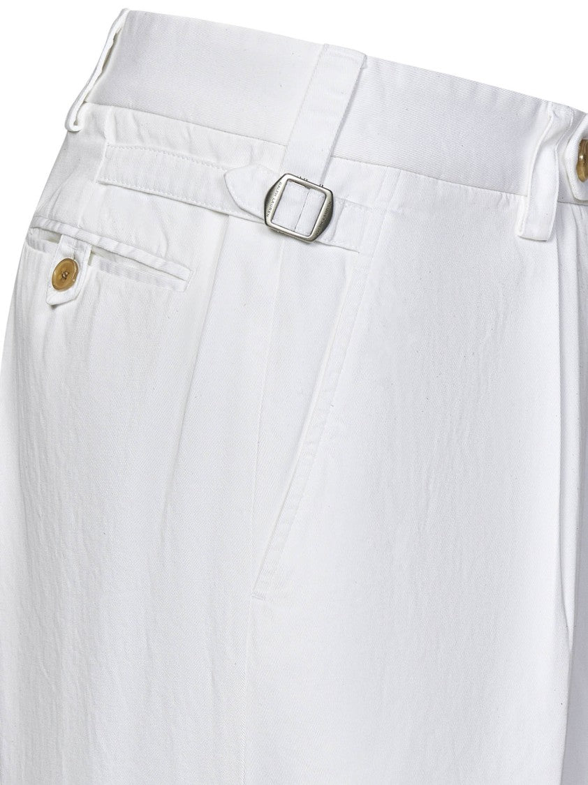 Polo Ralph Lauren White Cotton Trousers