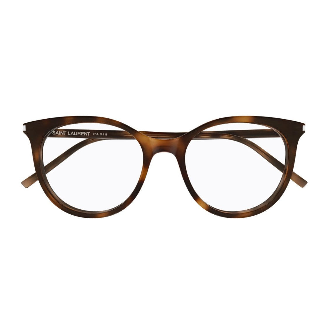 Saint Laurent Havana Corner Angle Acetate Oversized Round Sunglasses