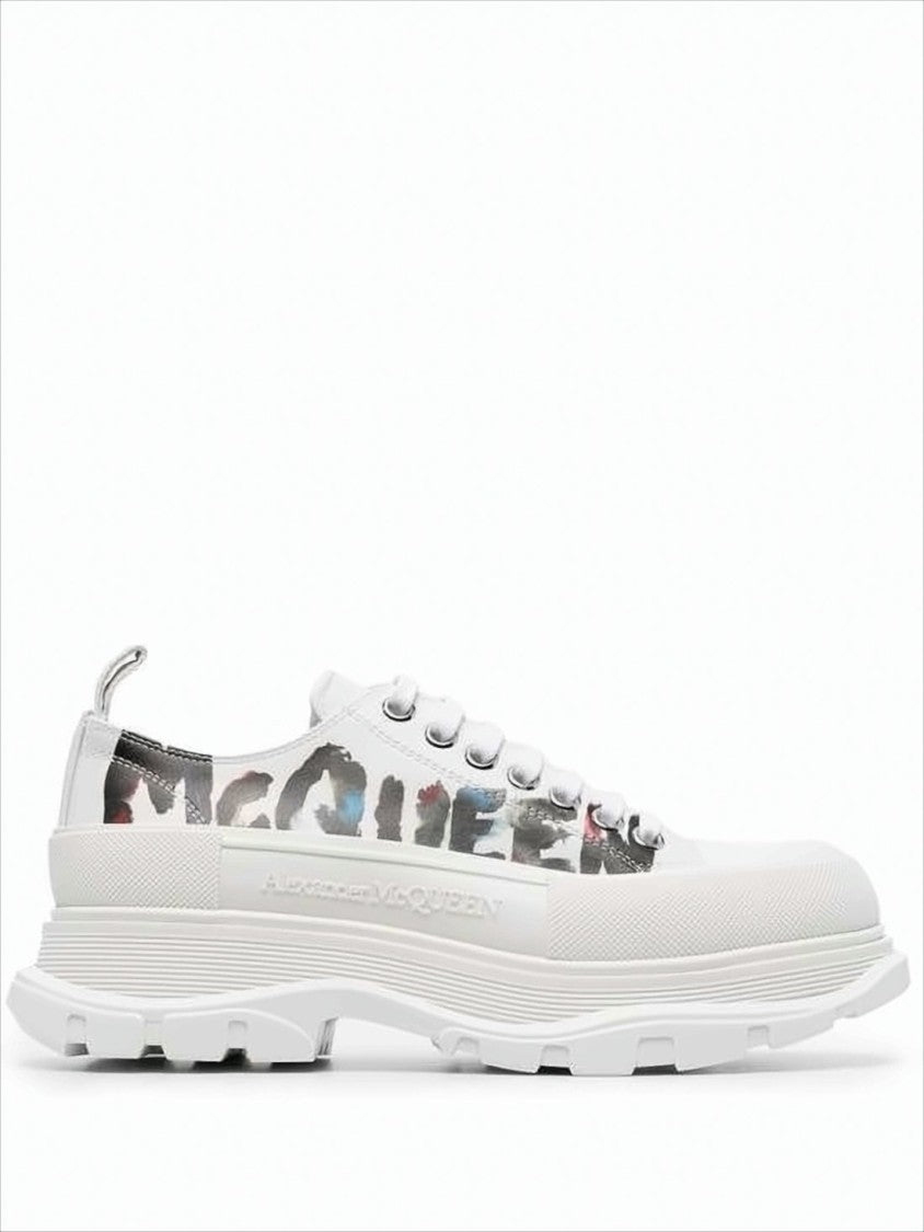 Alexander Mcqueen Low-Top Sneakers With Bold Leopard Print Accents