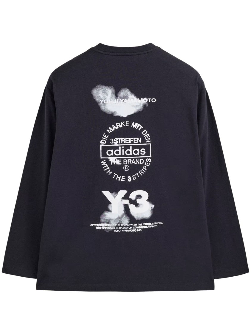 Y-3 Long-Sleeve Casual Shirt With Graphic Print
